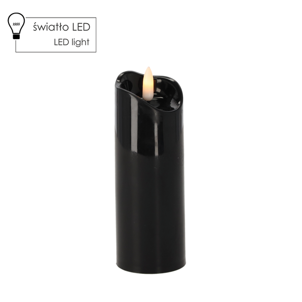 ŚWIECA LED 5CMX15CM CZARNA*5848