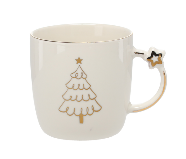 KUBEK PORCELÁNOVÝ 360 ML MIX VÁNOČNÍCH VZORŮ *6002