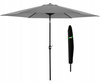 PARASOL OGRODOWY 3 M SZARY Z POKROWCEM *5330