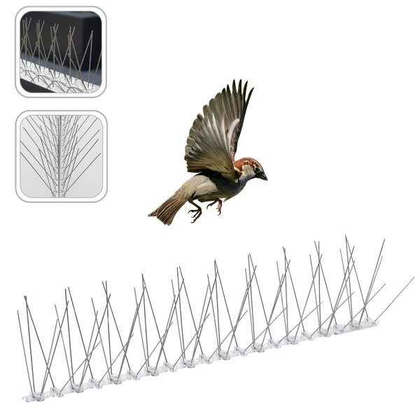 BIRD SPIKES 50 CM 60 SPIKES pack=12pcs