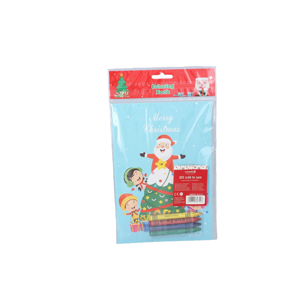 CHRISTMAS COLORING BOOK - DIY - WITH 4 MARKERS - MIX OF DESIGNS