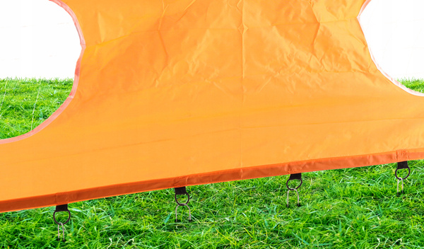 Soccer goal with target cloth