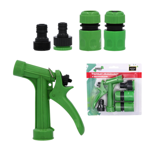 PISTOLET ZRASZAJĄCY Z AKCESORIAMI opak=16 szt *4585