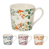 PORCELAIN MUG 400 ML LEAVES MIX COLOR PACK=12PCS