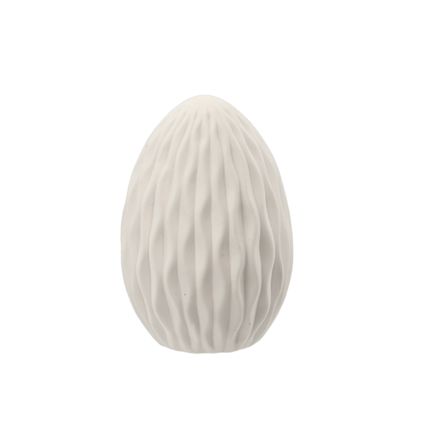 FIGURINĂ DE PAȘTE - OU CERAMIC ALB 9,5 x 9,5 x 14 cm LED ambalaj=4buc *9828