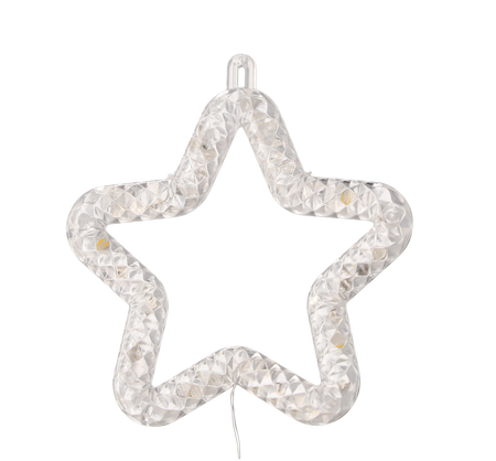 VÁNOČNÁ LED PÁSKA S HVIEZDOU STRIEBORNÁ 50L TEPLÁ BIELA NA BATÉRIE *0269