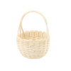 RATTAN BASKET 18 x 12/23 CM WITH HANDLE - WHITE
