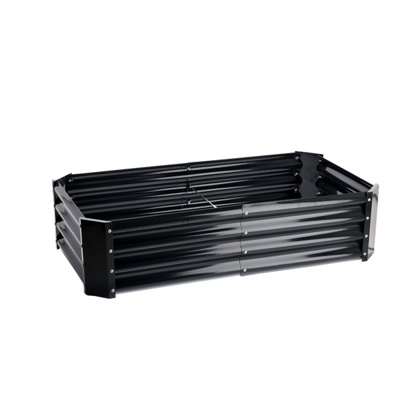 GRZĄDKA WARZYWNO-KWIATOWA 140 X 60 X 30 CM PROSTOKĄTNA ANTRACYT