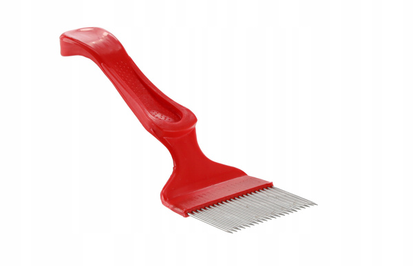 HONEY UNCAPPING FORK 20.4 x 7 CM WITH PLASTIC HANDLE pack=20pcs