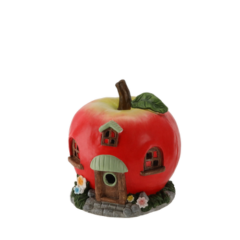 GARDEN FIGURINE – APPLE HOUSE 27 X 26,5 X 29,2 CM LED