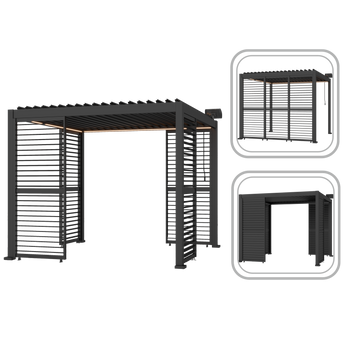 JALUZĂ / LAMELĂ DIN ALUMINIU GRI 234 x 93 x 6 CM *0593