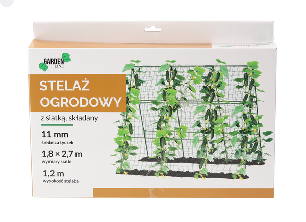 ZÁHRADNÍ STAV 1,2 M PRŮM.11 MM S MŘÍŽÍ 1,8 x 2,7 M *5424