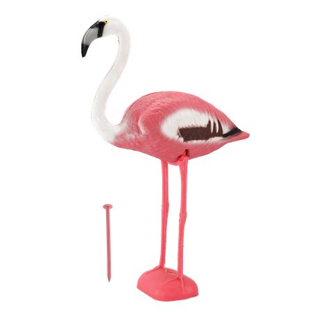 Garden Decoration - Flamingo on Base 60 x 22 x 93 cm