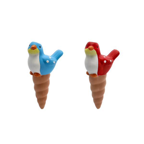 CERAMIC IRRIGATION DISPENSER 8.5 X 16.5 CM BIRD - MIX COLOR PACK=4PCS