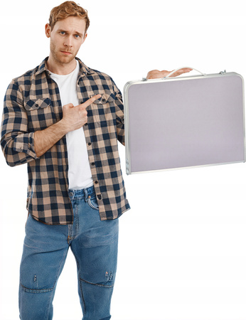 TOURIST FOLDING TABLE WHITE 60x40x26,5 CM
