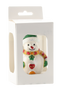 GLASS SNOWMAN CHRISTMAS BAUBLE 10 CM