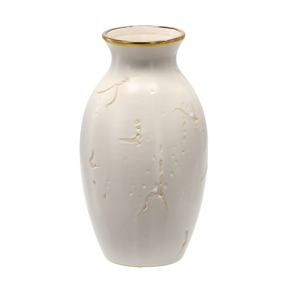 WAZON CERAMICZNY 13 x 13 x 26 CM BIAŁY MATOWY *2371