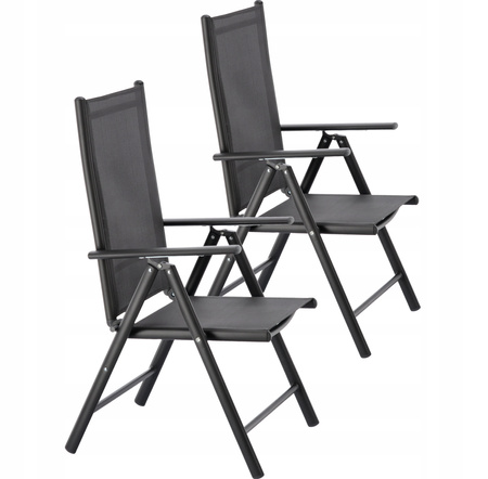 SCARĂ DE GRĂDINĂ FOLDABILĂ DIN ALUMINIU 66 x 56 x 107 CM NEAGRĂ *3507