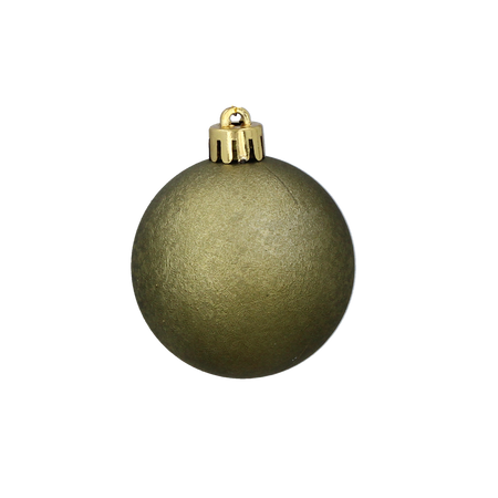 SET OF 35 BAUBLES OLIVE/COPPER/GRAPHITE MIX DESIGNS