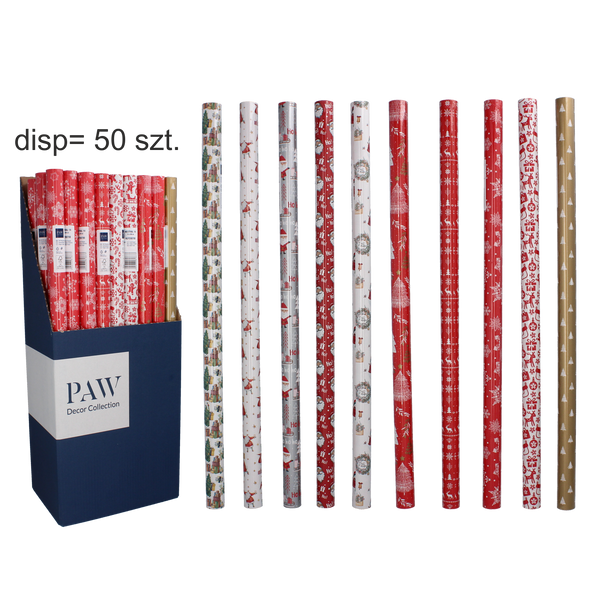 DECORATIVE PAPER FOR PACKAGING GIFTS HOLIDAYS 200X70CM 9756