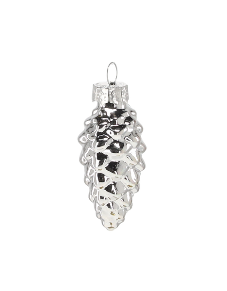 KPL. 12 BOMBEK CHOINKOWYCH SZKLANYCH - SZYSZKI 2,7 x 5,9 CM MIX KOLORÓW *2119