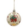 SET OF 6 CHRISTMAS BAUBLES GOLD 7 CM