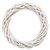 WICKER WREATH 30 CM WHITE / GRAY