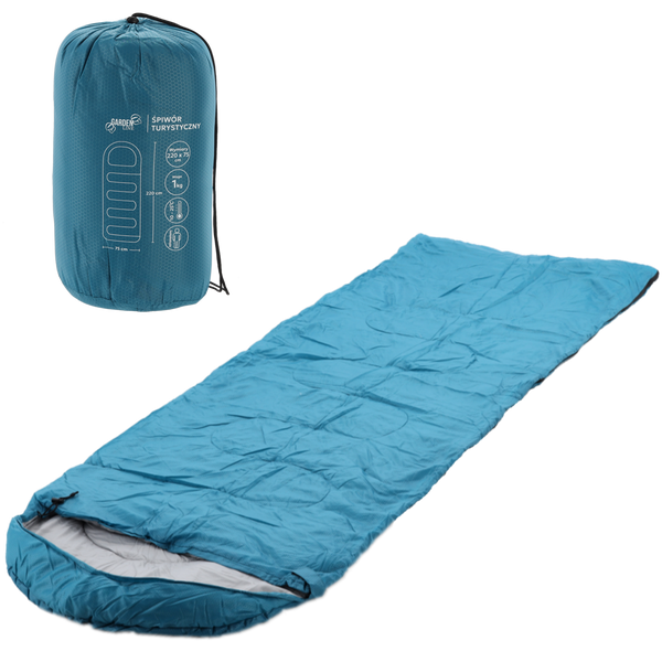 Sac de dormit pentru turism 220 x 75 cm albastru închis *9370