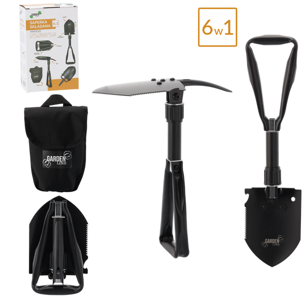LOPATĂ MULTIFUNCȚIONALĂ PLIABILĂ 19,5 / 46,5 CM 6 ÎN 1 