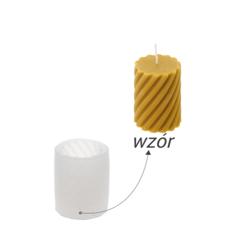 Silicone mold for candles spiral