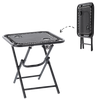 STÓŁ TURYSTYCZNY SKŁADANY 50 x 50 x 50 CM Z UCHWYTAMI NA NAPOJE CZARNY *2739