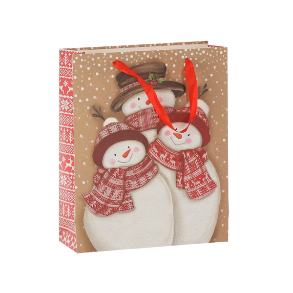 CHRISTMAS GIFT BAG CHRISTMAS FIGURES 26 x 32 x 10 CM
