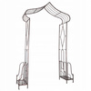 PERGOLA OGRODOWA 173 x 51 x 260 CM ANTYCZNY BRĄZ *1449