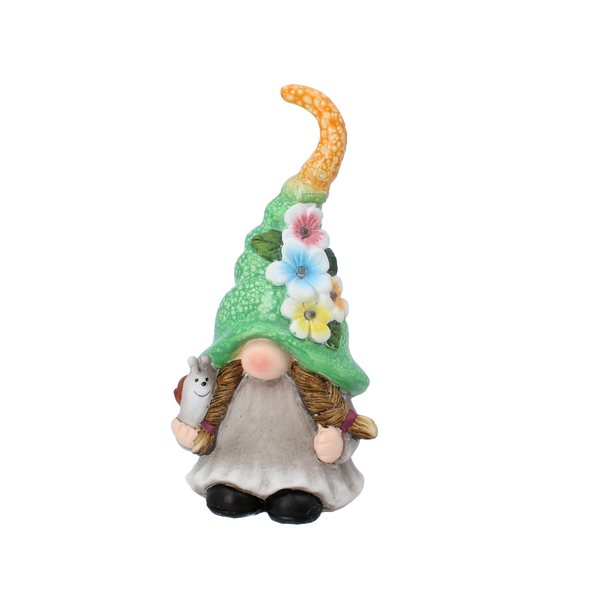 ZAHRADNÍ FIGURKA - SKŘÍTEK CHLAPEČEK / DÍVČÍK 11,5 x 9,6 x 23 CM LED balení=2ks *7737