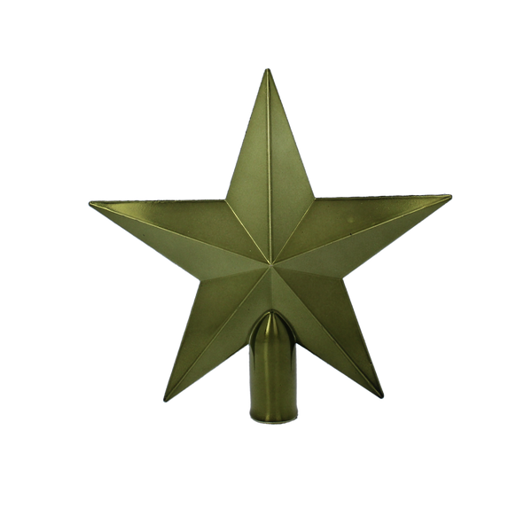 TREE TOPPER 20 CM STAR OLIVE/COPPER/GRAPHITE