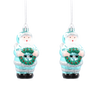 Set de 2 ornamente de Crăciun Moș Crăciun cu coroniță festivă *9205