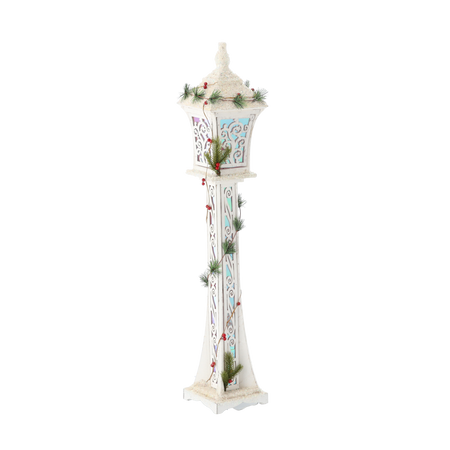CHRISTMAS WHITE LED LANTERN 18 x 18 x 100 CM