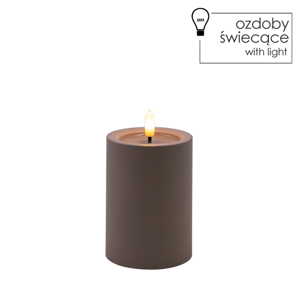 CANDLE LED GRIS 7 X 10 CM *9391