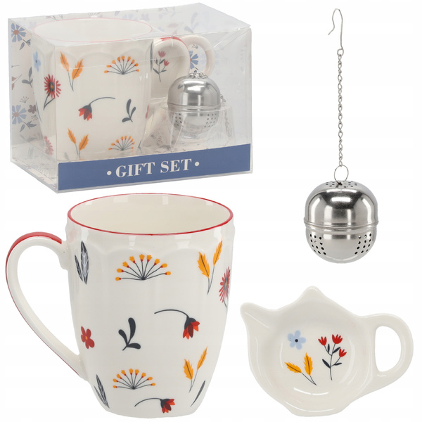 NEW BONE CHINA MUG&SAUCER&FUNNEL SET