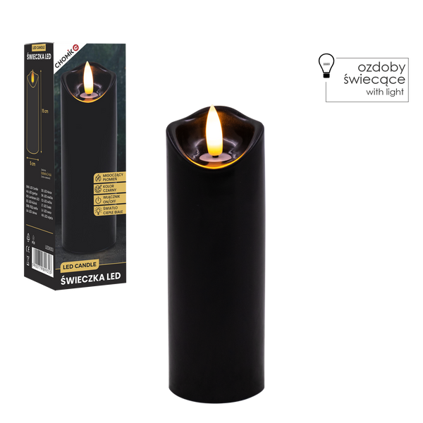 CANDLE LED NEAGRĂ 5 X 15 CM *9353