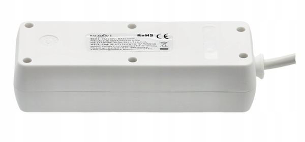 EXTENSION CORD POWER STRIP 3 SOCKETS 3M WHITE