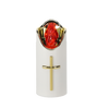 LED SVIECA RICO 12,5CM S BATÉRIAMI BIELA+ZLATÁ ČERVENÝ PLAMEŇ*7866