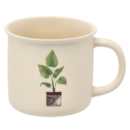 PORCELÁNOVÝ HRNEK 355 ML ROSTLINA V KVĚTINÁČI MIX VZORŮ balení=12ks *7987