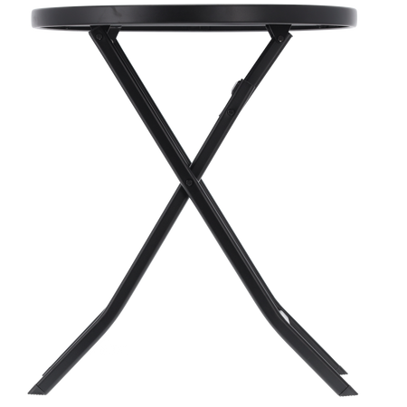 FOLDING ROUND TABLE 60 x 70 CM BLACK