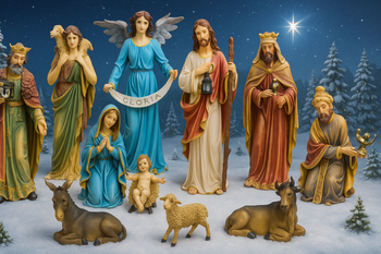 ZESTAW FIGUR BOŻONARODZ. 11 EL. do 60 CM polyresin *0510