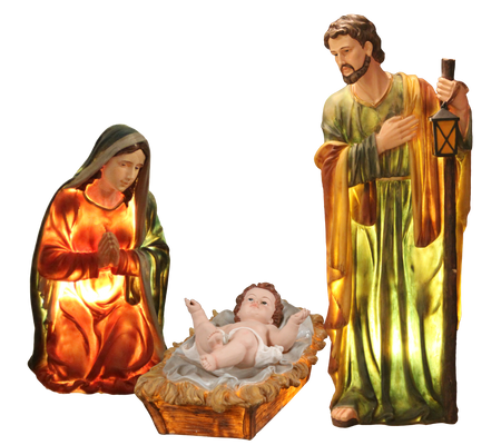 KPL. 3 FIGUR PODŚWIETLANYCH - ŚW. RODZINA 100 CM MASA ŻYWICZNA *3923