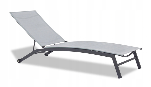 GARDEN LOUNGER 195X63X90CM GREY