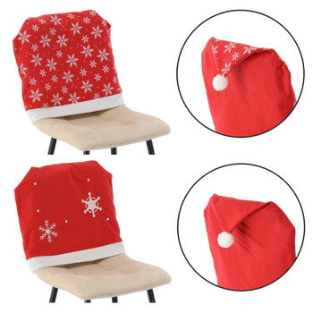 CHRISTMAS CHAIR COVER - SNOWFLAKES MIX DESIGNS