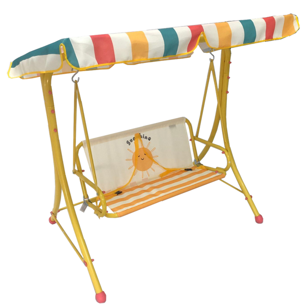 HUŚTAWKA OGRODOWA PODWÓJNA 117 x 73 x 107 CM Z DASZKIEM *1128