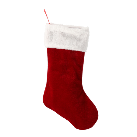 CHRISTMAS STOCKING 47 CM RED-AND-WHITE 